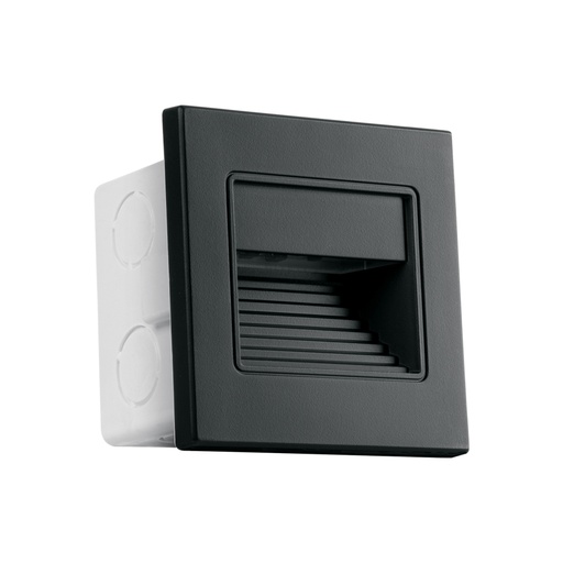 [49499] Luminario LED empotrable de cortesía 1 W, luz cálida, negro EMP-701L