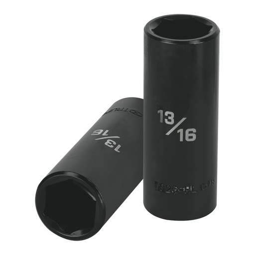 [13393] Dado largo impacto de 13/16', 6 puntas, cuadro 1/2', TRUPER D-7326-HL