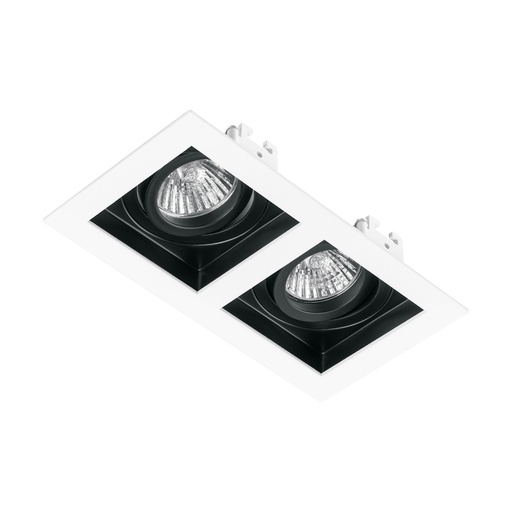 [49549] Luminario empotrable con 2 spots dirigibles, blanco, VOLTECK EMP-720S