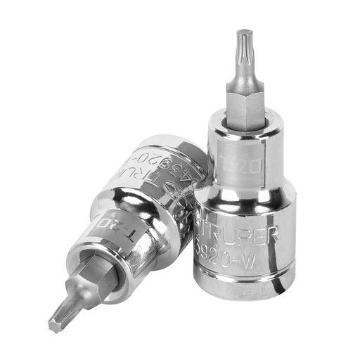 [13434] Dado punta torx T-20, cuadro 1/2', TRUPER D-543920-W