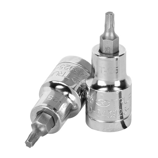 [13435] Dado punta torx T-25, cuadro 1/2', TRUPER D-543925-W
