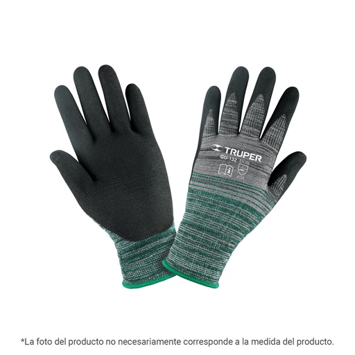 [103869] Guantes de nylon recubiertos de nitrilo arenoso, XG, TRUPER GU-134