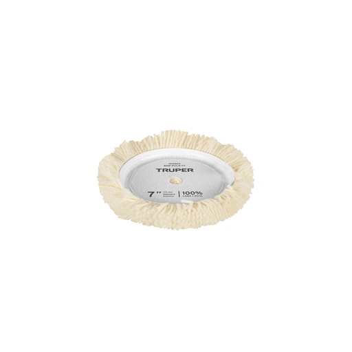 [104003] Borla para pulir lana trenzada de 7' hook and loop, TRUPER BOR-PULA-7T