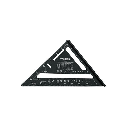 [104023] Escuadra 7', aluminio color negro, para muro de yeso, TRUPER ET-7AN