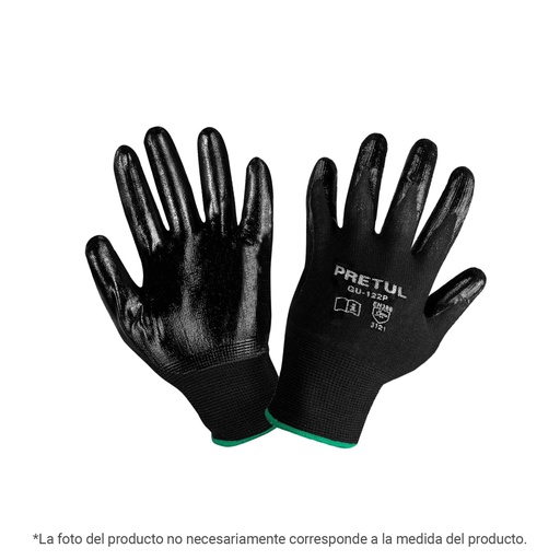 [29929] Guantes de nylon recubiertos de nitrilo, XG, PRETUL GU-124P
