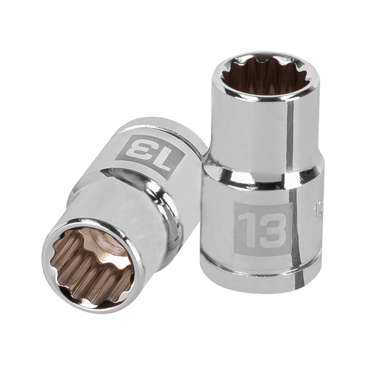 [13527] Dado de 13 mm, 12 puntas, cuadro 1/2', TRUPER D-1213-EM