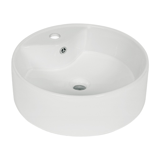 [44178] Lavabo de porcelana de sobreponer redondo, blanco, FOSET MUBA-11B