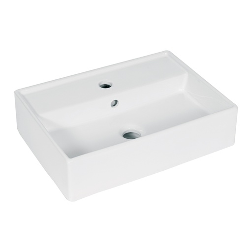 [44179] Lavabo de porcelana de sobreponer rectangular, blanco, FOSET MUBA-12B