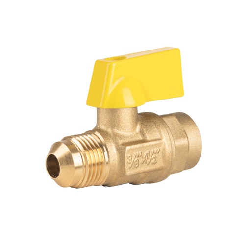 [44818] Válvula de control de latón p/gas,3/8x1/2' Flare/sold. FOSET VG-554-S