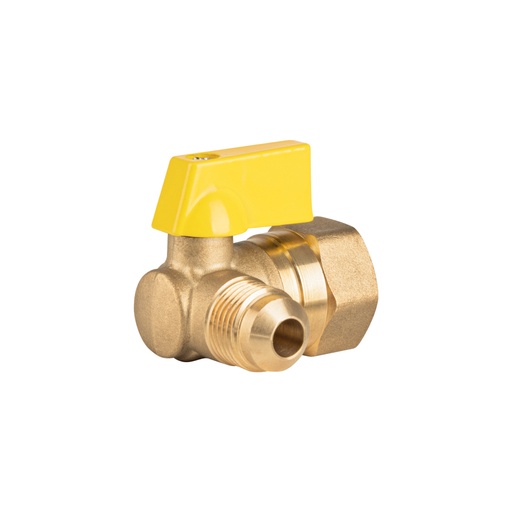 [44819] Válvula de control de latón, angular p/gas, 3/8x1/2', FOSET VG-554-A