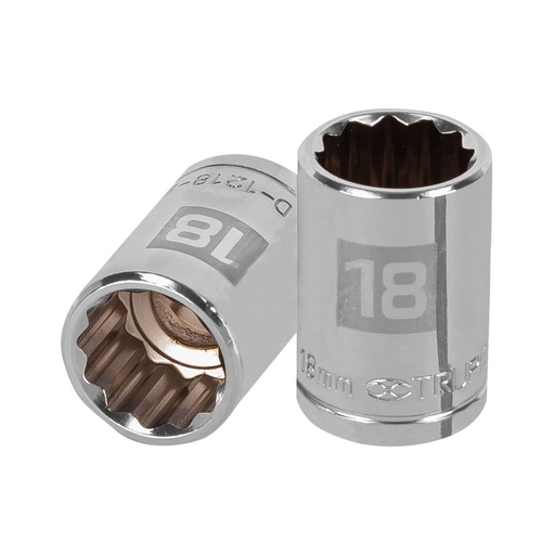 [13532] Dado de 18 mm, 12 puntas, cuadro 1/2', TRUPER D-1218-EM
