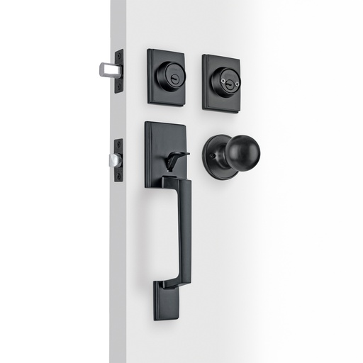 [45296] Jaladera/perilla/cerrojo, Porto llave-llave, Negro CEP-62PJC