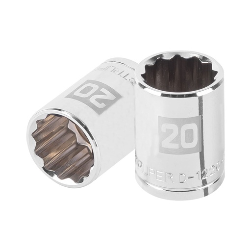 [13534] Dado de 20 mm, 12 puntas, cuadro 1/2', TRUPER D-1220-EM