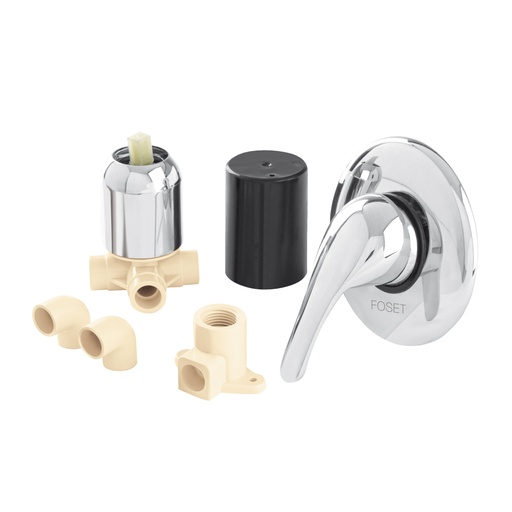 [45486] Kit de instalación p/regadera CPVC 1/2' con monomando, FOSET CPVC-KIT-M
