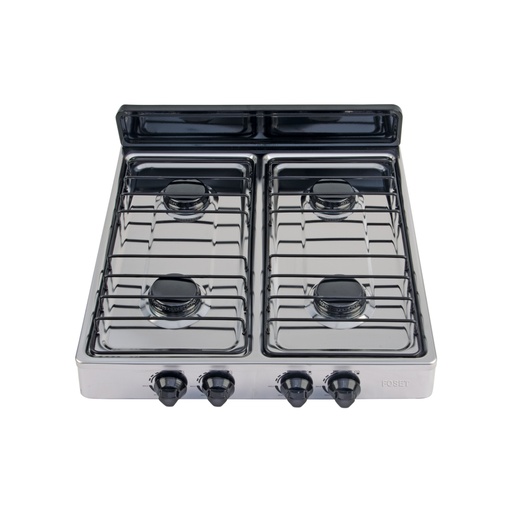 [45667] Parrilla de gas de sobreponer,4 quemadores, inox, FOSET AERO PAGA-4XA