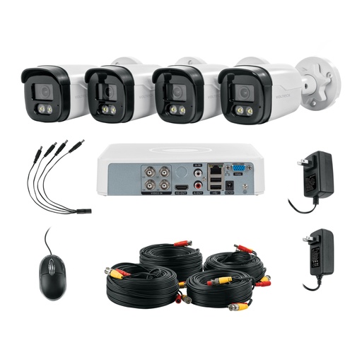 [49586] Kit video vigilancia, 4 canales, 4 cámaras, 5MP, Disco 1TB CTV-KIT-4A