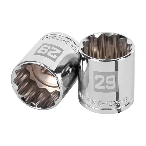 [13543] Dado de 29 mm, 12 puntas, cuadro 1/2', TRUPER D-1229-EM