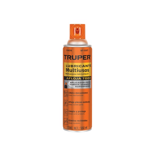 [104216] Lubricante multiusos aerosol para grandes superficies 550 ml WT-550T