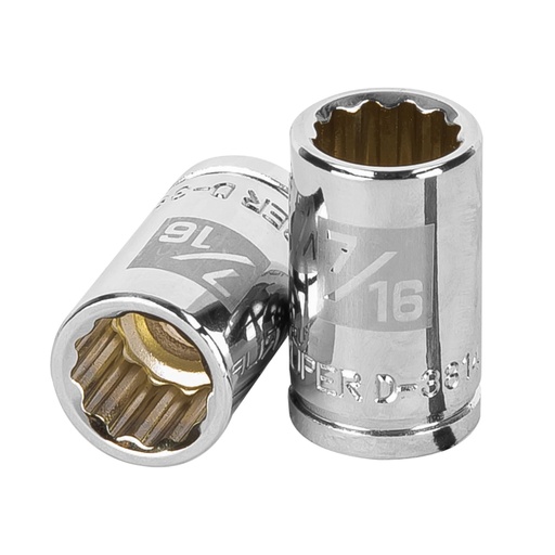 [13583] Dado de 7/16', 12 puntas, cuadro 3/8', TRUPER D-3814
