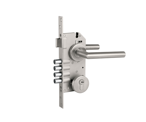 [43904] Cerradura de embutir 4 bulones, llave de puntos, HERMEX CEMB-704E