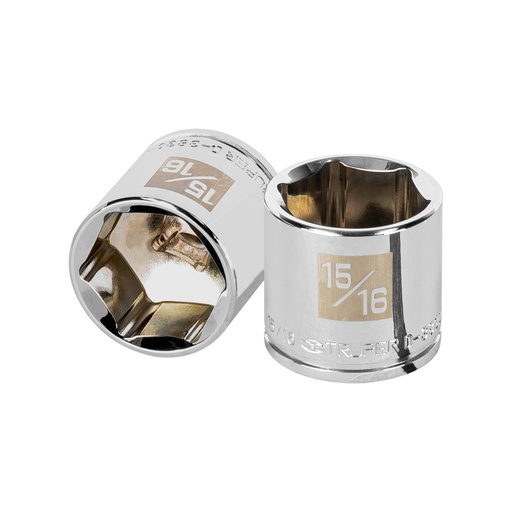 [13616] Dado de 15/16', 6 puntas, cuadro 3/8', TRUPER D-3830-H