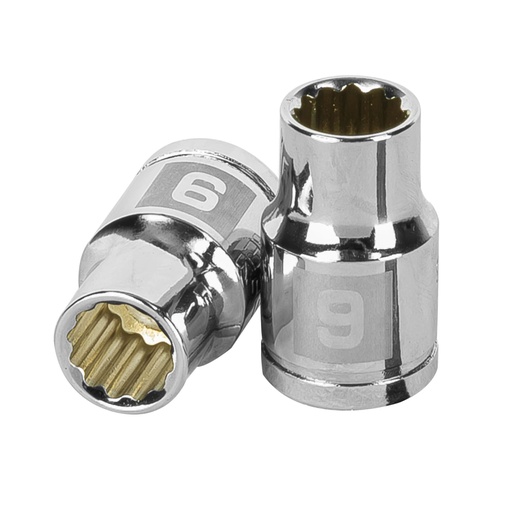 [13629] Dado de 9 mm, 12 puntas, cuadro 3/8', TRUPER D-3809-M