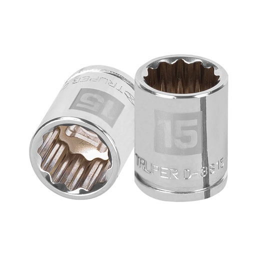 [13635] Dado de 15 mm, 12 puntas, cuadro 3/8', TRUPER D-3815-M
