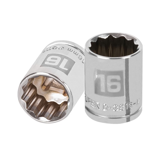 [13636] Dado de 16 mm, 12 puntas, cuadro 3/8', TRUPER D-3816-M