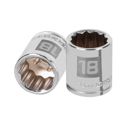 [13638] Dado de 18 mm, 12 puntas, cuadro 3/8', TRUPER D-3818-M