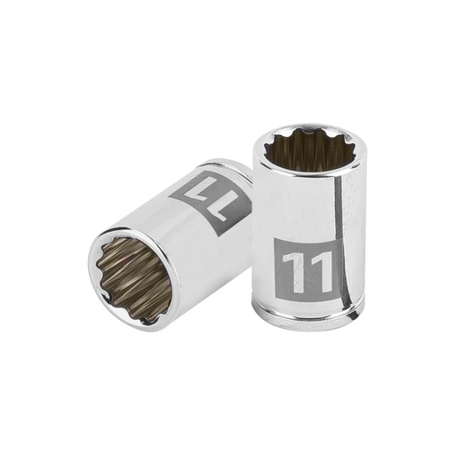 [100984] Dado de 11 mm, 12 puntas, cuadro 1/4', TRUPER D-1411-BM
