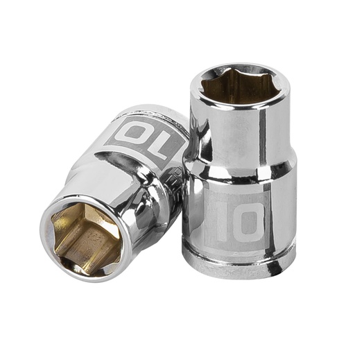 [13674] Dado de 10 mm, 6 puntas, cuadro 3/8', TRUPER D-3810-HM