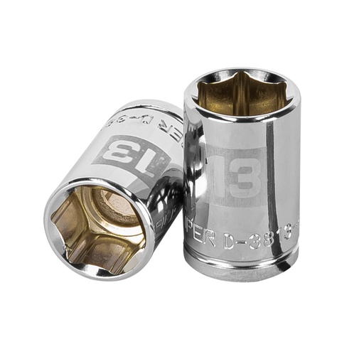 [13677] Dado de 13 mm, 6 puntas, cuadro 3/8', Truper D-3813-HM