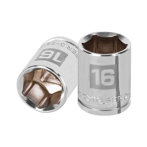 [13680] Dado de 16 mm, 6 puntas, cuadro 3/8', TRUPER D-3816-HM