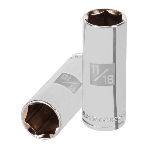 [13717] Dado largo de 11/16', 6 puntas, cuadro 3/8', TRUPER D-3822-HL