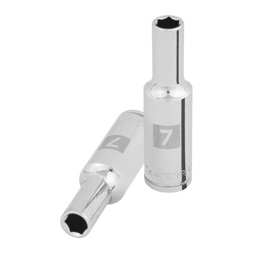 [100992] Dado largo de 7 mm, 6 puntas, cuadro 3/8', TRUPER D-3807-HM-L