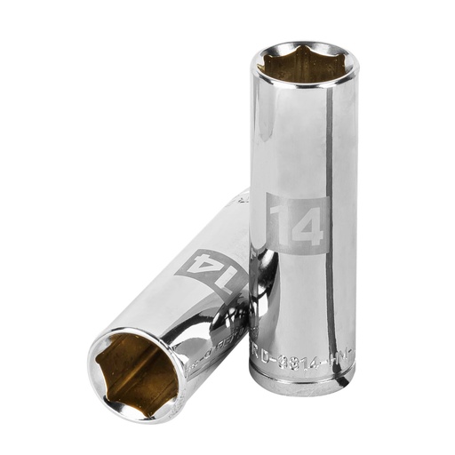 [13774] Dado largo de 14 mm, 6 puntas, cuadro 3/8', TRUPER D-3814-HM-L