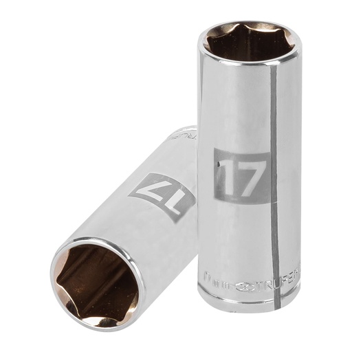 [13777] Dado largo de 17 mm, 6 puntas, cuadro 3/8', TRUPER D-3817-HM-L