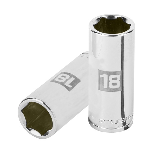 [13778] Dado largo de 18 mm, 6 puntas, cuadro 3/8', TRUPER D-3818-HM-L