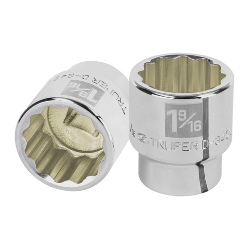 [13863] Dado de 1-9/16', 12 puntas, cuadro 3/4', TRUPER D-3450