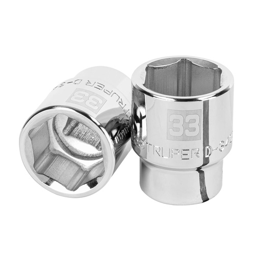 [14983] Dado de 33 mm, 6 puntas, cuadro 3/4', TRUPER D-3433-M