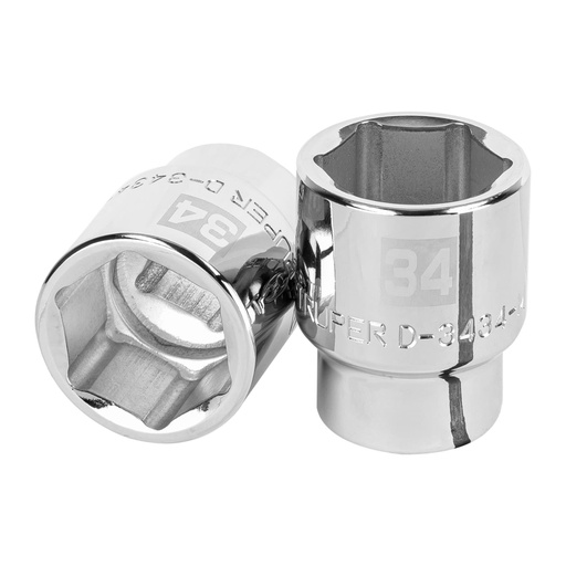 [14985] Dado de 34 mm, 6 puntas, cuadro 3/4', TRUPER D-3434-M
