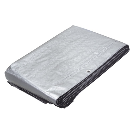 [15366] Lona de polietileno reforzada 5 x 6 m, gris, 180g/m2, TRUPER LT-56