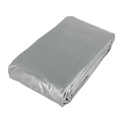 [15367] Lona de polietileno reforzada 6x12 m, gris, 180g/m2, TRUPER LT-612