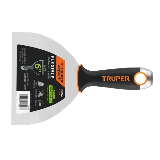 [15854] Espátula flexible 6' acero inoxidable, Comfort Grip, EXPERT ET-6FX
