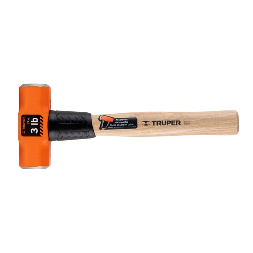 [16507] Marro octagonal 3 lb, mango de madera 12', TRUPER MD-3M