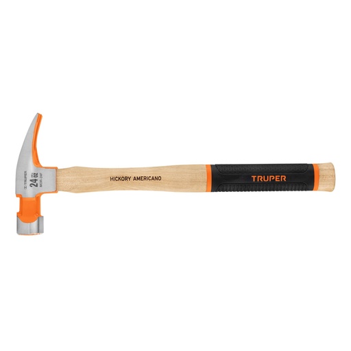 [16662] Martillo pulido 24 oz uña recta, boca fresada, TRUPER Grip MOR-24F