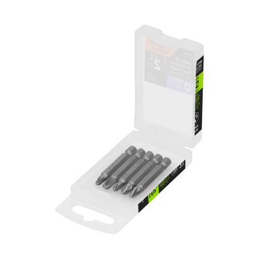 [17799] Estuche con 5 puntas pozidriv combinadas largo 2', Expert PUDE-2002