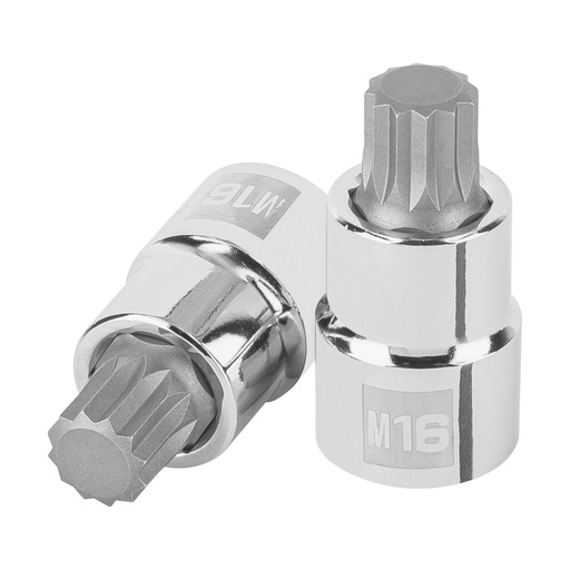 [101247] Dado punta corta bristol M16, cuadro 1/2', TRUPER D-1216-BC