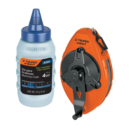 [18579] Tiralíneas metálico con gis, uso rudo, 30 m (100 ft), Expert TL-100X