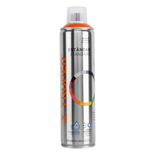 [19037] Pintura aerosol naranja, bote esbelto 400 ml, TRUPER PA-NA